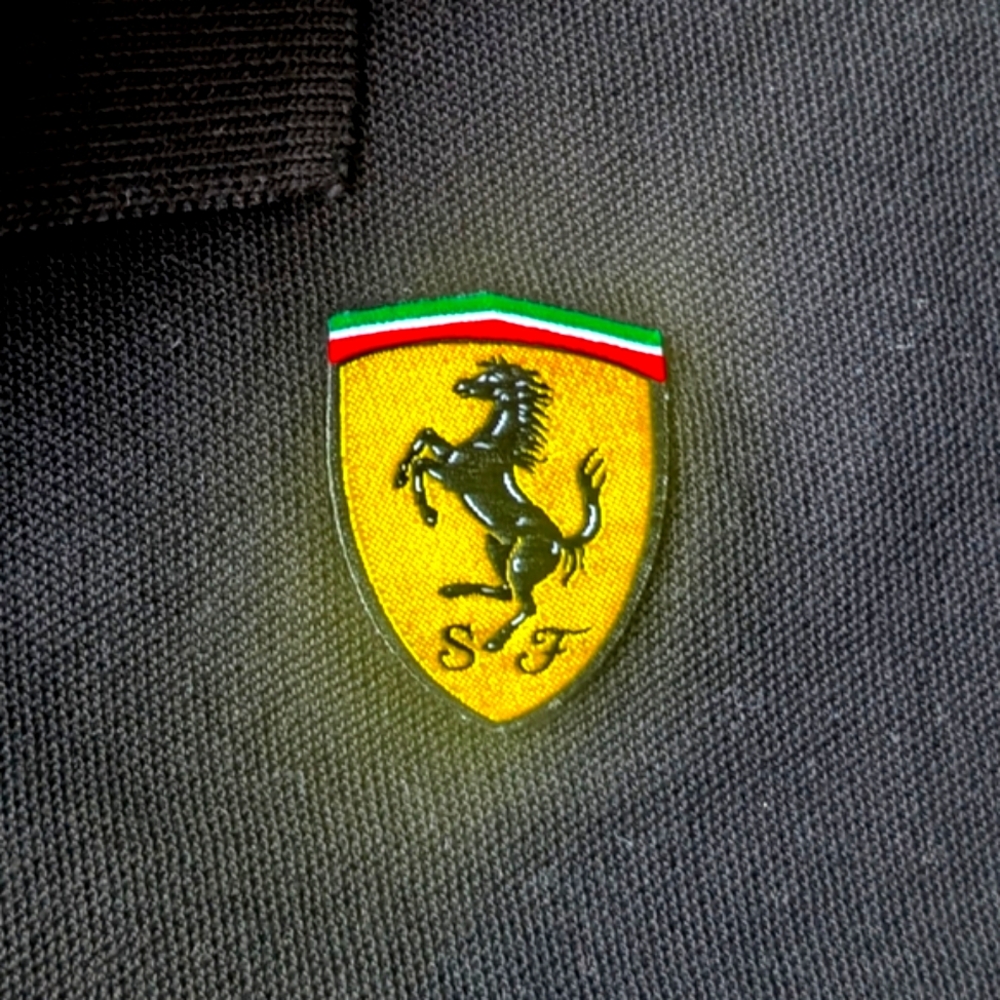 Scuderia Ferrari F1 Men's Polo T-Shirt Black Men’s Size XXL